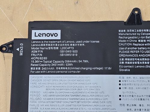 Kannettavan sisäinen akku Thinkpad X13 Gen 2 (L20C4P73) B.jpg