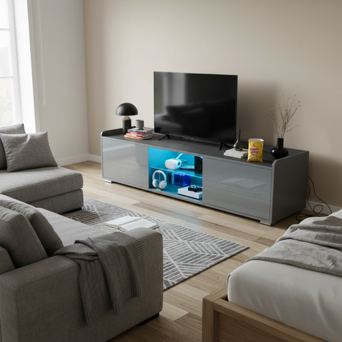 A Sturdy Grey LED TV Stand with Plenty of Storage.png