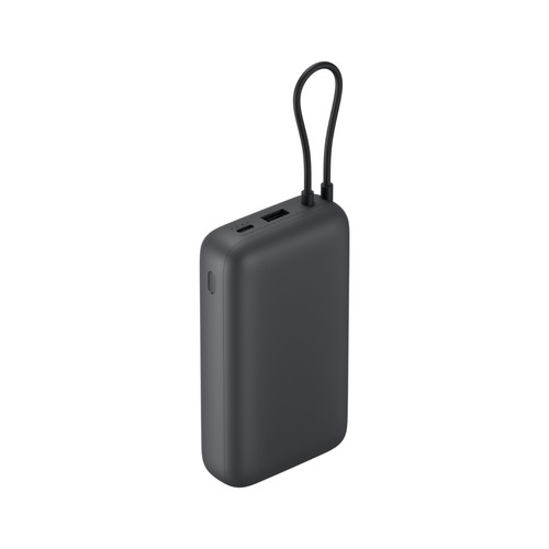Xiaomi Power Bank 20000 (Integrated Cable) Black Back45.jpg