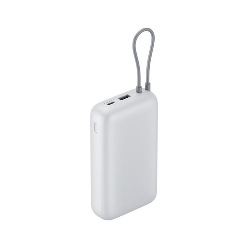 Xiaomi Power Bank 20000 (Integrated Cable) White Back45.jpg