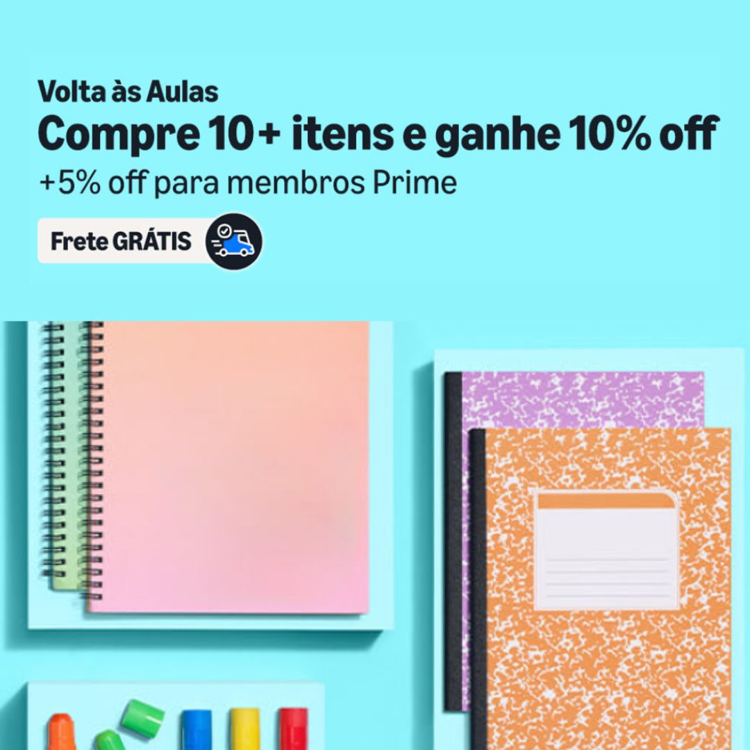 Volta as aulas – Desconto progressivo em material escolar na Amazon