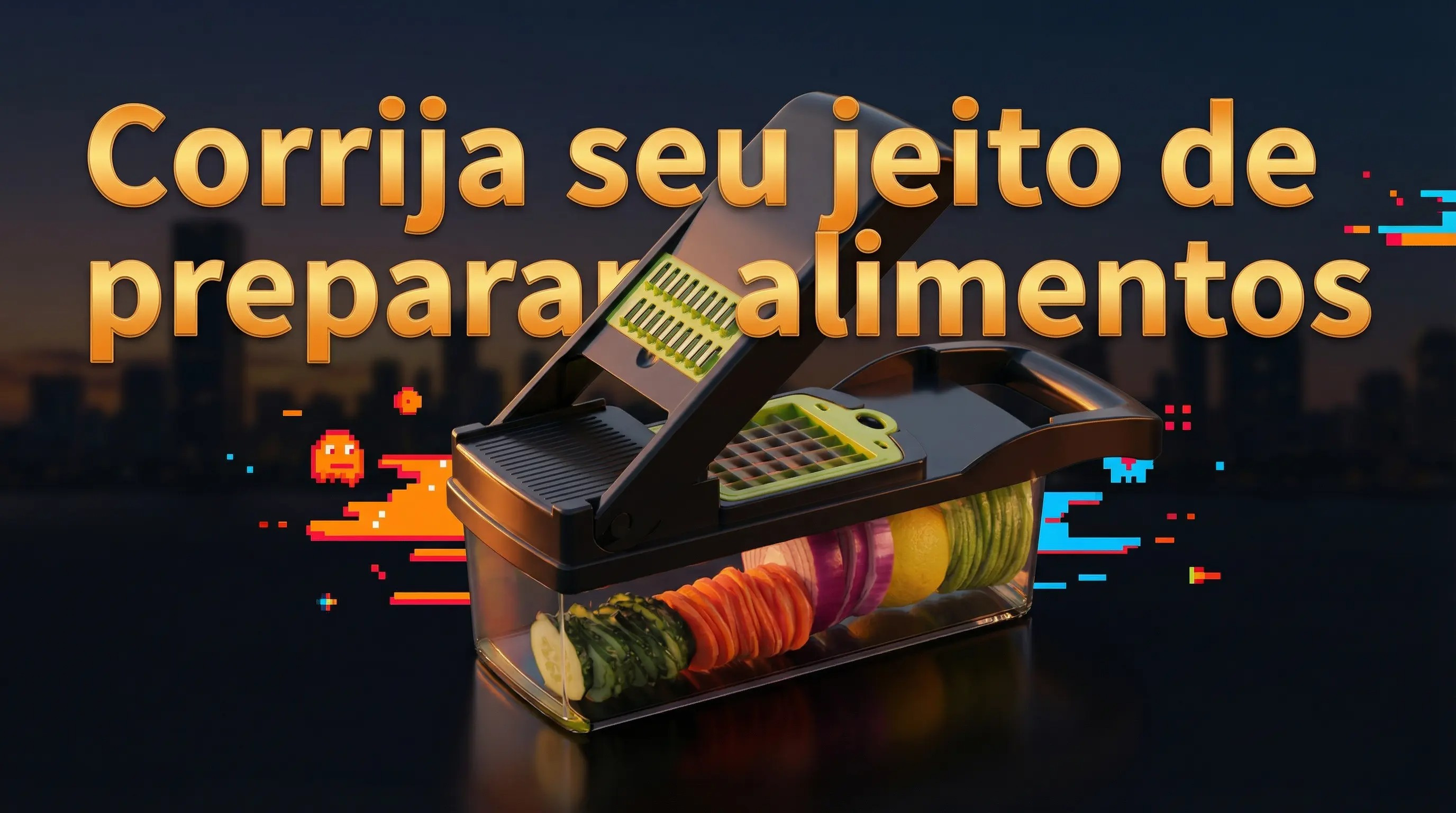Detalhe das lâminas do ralador de cozinha, demonstrando qualidade e variedade para diferentes cortes.