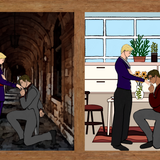 both weddings side by side