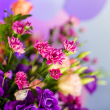 Luxury wedding table with flowers and trees. Golden background.