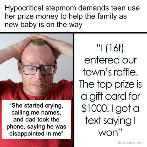 daughter won raffle keeps prize money.jpg
