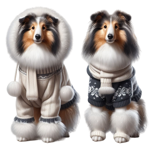 collie Hund, Winter (5).png