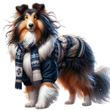 collie Hund, Winter (4)