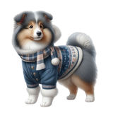 collie Hund, Winter (6)