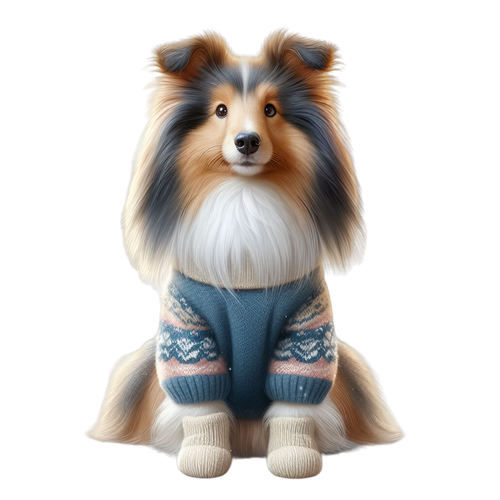 collie Hund, Winter (8).png