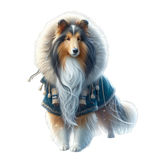 collie Hund, Winter (3)