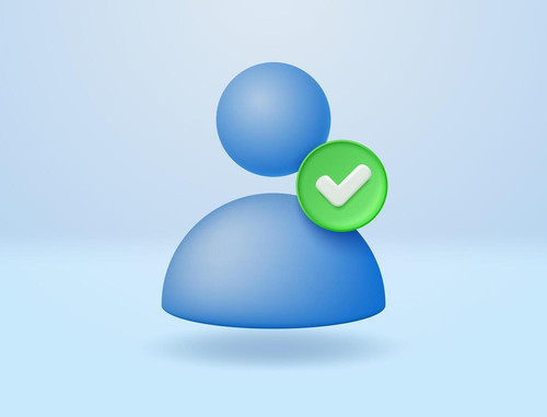 blue user profile icon with green check mark representing verified accounts or approved profiles vec.jpg