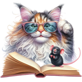 katze und Maus am Lesen (7)