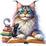 katze und Maus am Lesen (5)