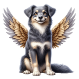 Hund, mit weiß Goldrand Flügeln (3)