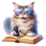 katze und Maus am Lesen (15)