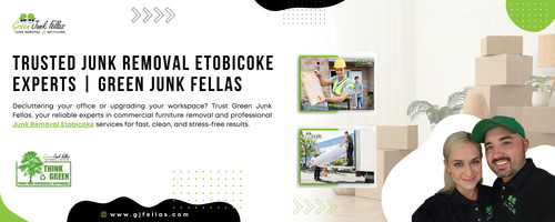 Decluttering your office or upgrading your workspace? Trust Green Junk Fellas, your reliable experts in commercial furniture removal and professional Junk Removal Etobicoke services for fast, clean, and stress-free results.

https://gjfellas.com/etobicoke/