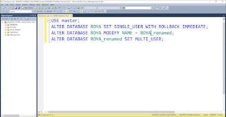 تغيير اسم قاعدة البيانات في SQL Server