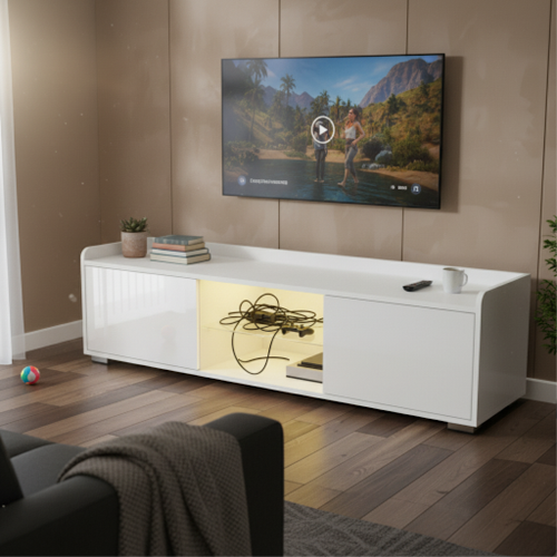 Brightening up the lounge with this White Led TV stand.png
