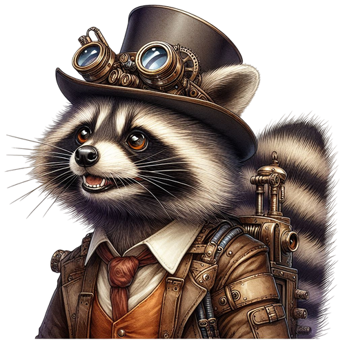 Waschbär im Steampunk Outfit (14).png