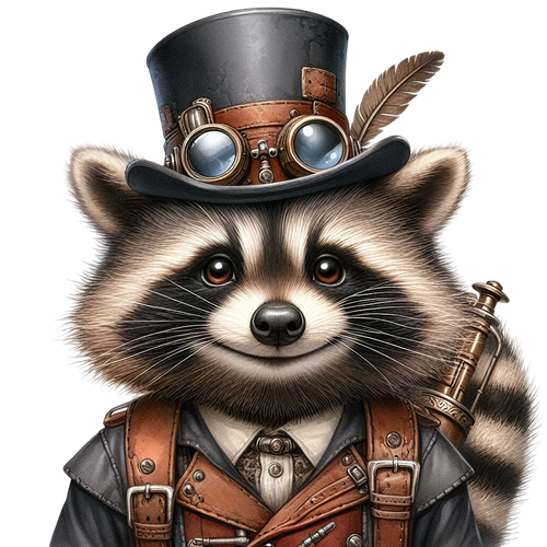 Waschbär im Steampunk Outfit (5).png