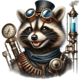 Waschbär im Steampunk Outfit (1)