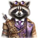 Waschbär im Steampunk Outfit (9)