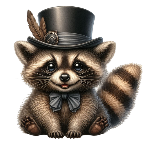 Waschbär im Steampunk Outfit (11).png