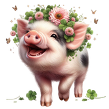 Baby Schwein,mit Kleekrone (7)