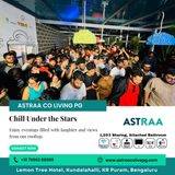 Shared outdoor spaces like rooftops enhance mental relaxation and community.