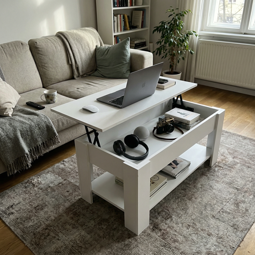 Bought a white coffee table with storage on a random day.png