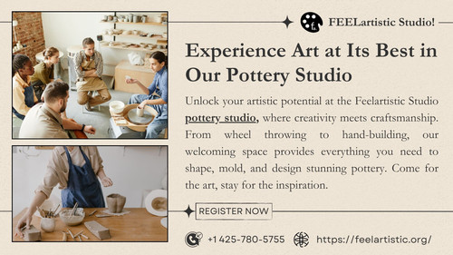 Unlock your artistic potential at the Feelartistic Studio pottery studio, where creativity meets craftsmanship. From wheel throwing to hand-building, our welcoming space provides everything you need to shape, mold, and design stunning pottery. Come for the art, stay for the inspiration.

https://feelartistic.org/potteryforfun/