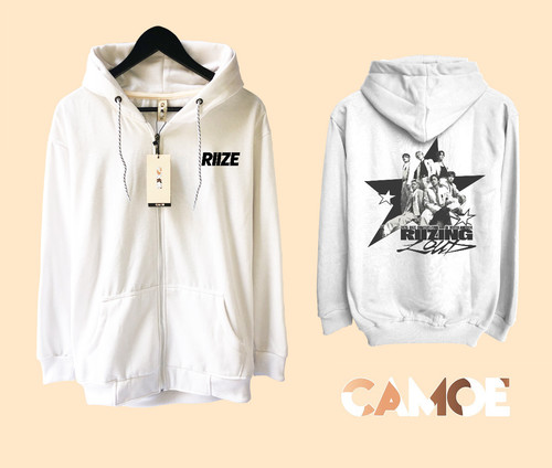 08 Zipper Hoodie White