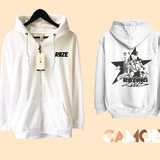 08 Zipper Hoodie White