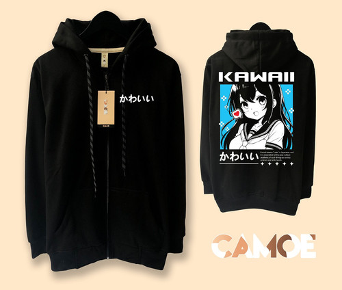 09 Zipper Hoodie Black