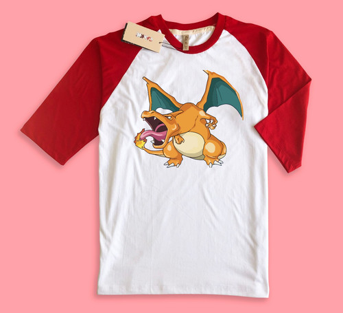 10 Raglan T Shirt Red White.jpg