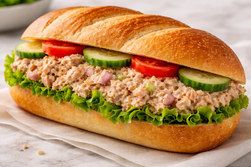 Fresh tuna sandwich on Vienna roll.png