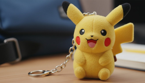 A pikachu keychain with focus on the keychain more 1.jpg