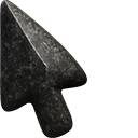Black Marble Arrow 3D cursor SweezyCursors.png