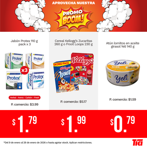 RECOMENDACION OFERTA CEREALES PARA EL DESAYUNO JABONES PESCADOS EN CONSERVAS 20260109.png