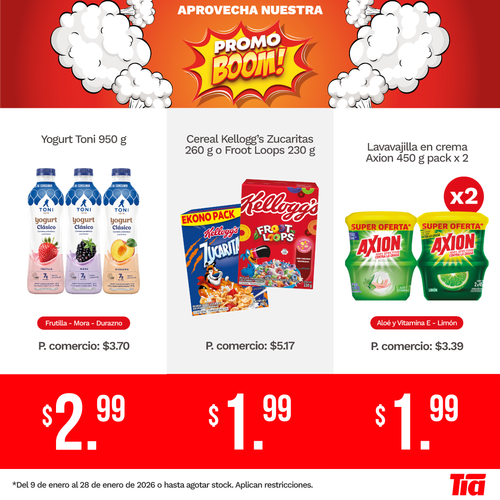 RECOMENDACION OFERTA CEREALES PARA EL DESAYUNO LAVAVAJILLAS YOGURES REFRIGERADOS 20260109.png