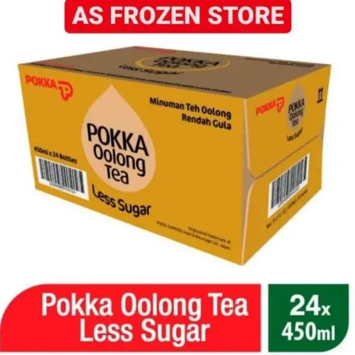 pokka pokka oolong tea 450ml less sugar botol pet 450ml 1 dus 24 pcs full01.webp