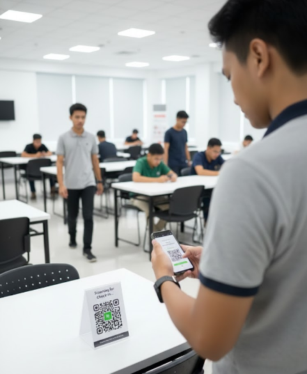 QR code login system for KPP01 classroom sessions to eliminate queues