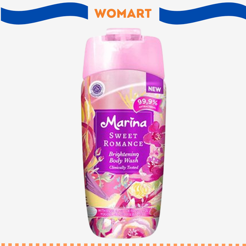 Body Wash Marina Brightening Sweet Romance Brightening Bottle 95 Ml Womart (2).png