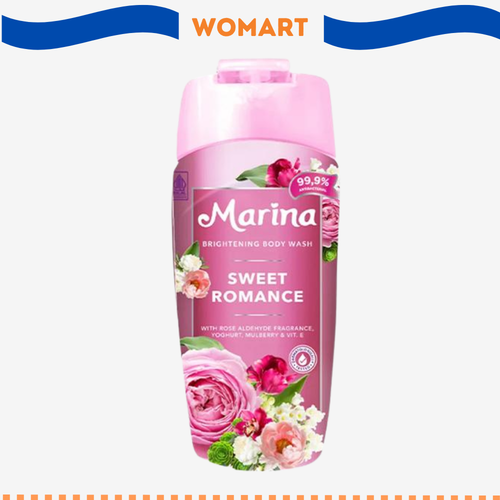 Body Wash Marina Brightening Sweet Romance Brightening Bottle 95 Ml Womart.png