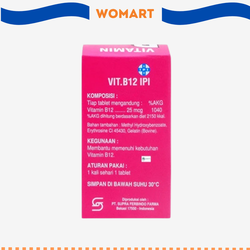 Vitamin Ipi Vitamin B12 45 Tablet Womart 2.png