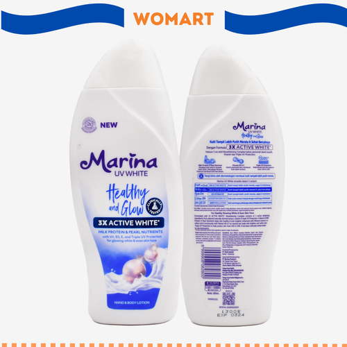 Handbody Lotion Marina Uv White Body Lotion Healthy & Glow 185 Ml.png