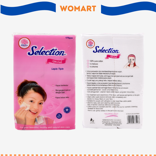 Kapas Wajah Selection Kapas Kecantikan Spesial Tipis 175 Sheets.png
