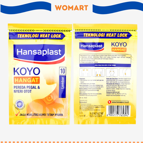 Hansaplast Koyo Hangat Resealable 10 Sheets Meredakan Nyeri Womart.png