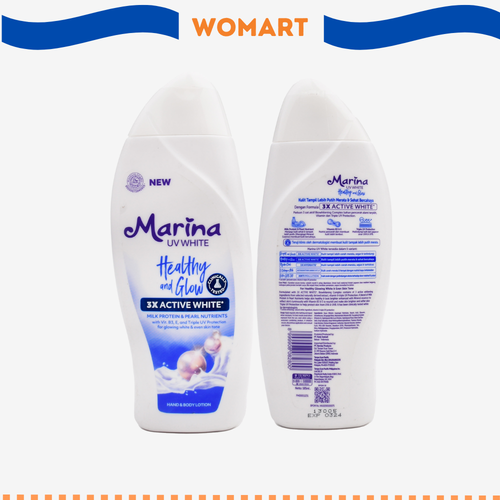 Handbody Lotion Marina Uv White Healthy & Glow 185 Ml Womart.png