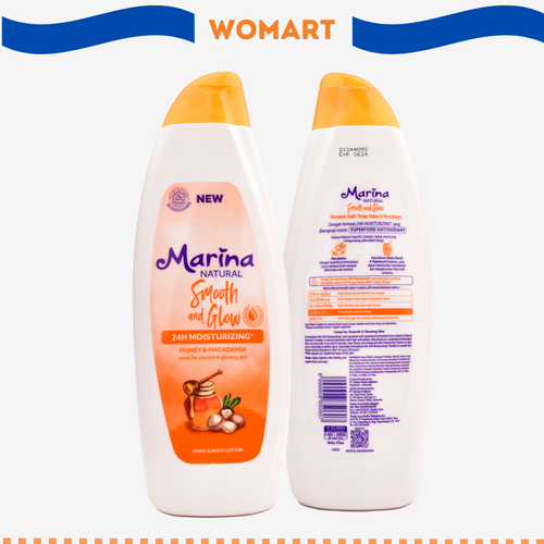 Handbody Lotion Marina Natural Smooth & Glow 475 Ml Womart.png